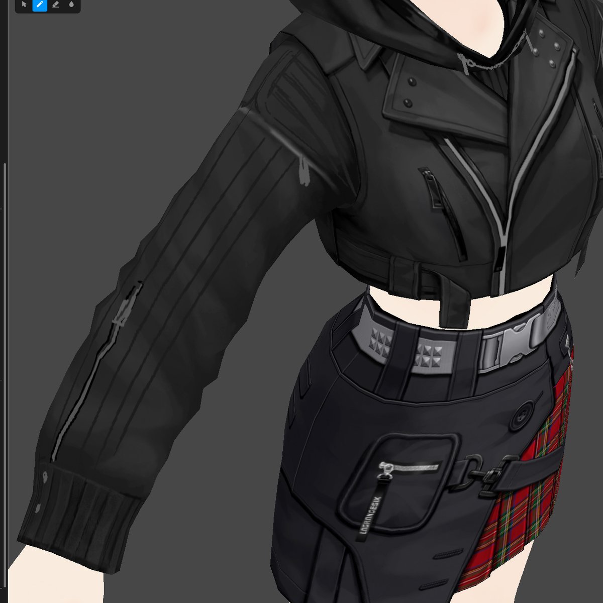 「wip これで6、7割位、袖とフードは取り外しが出来るように #Lagrange」|lotz┃NEOKET4【F08】のイラスト