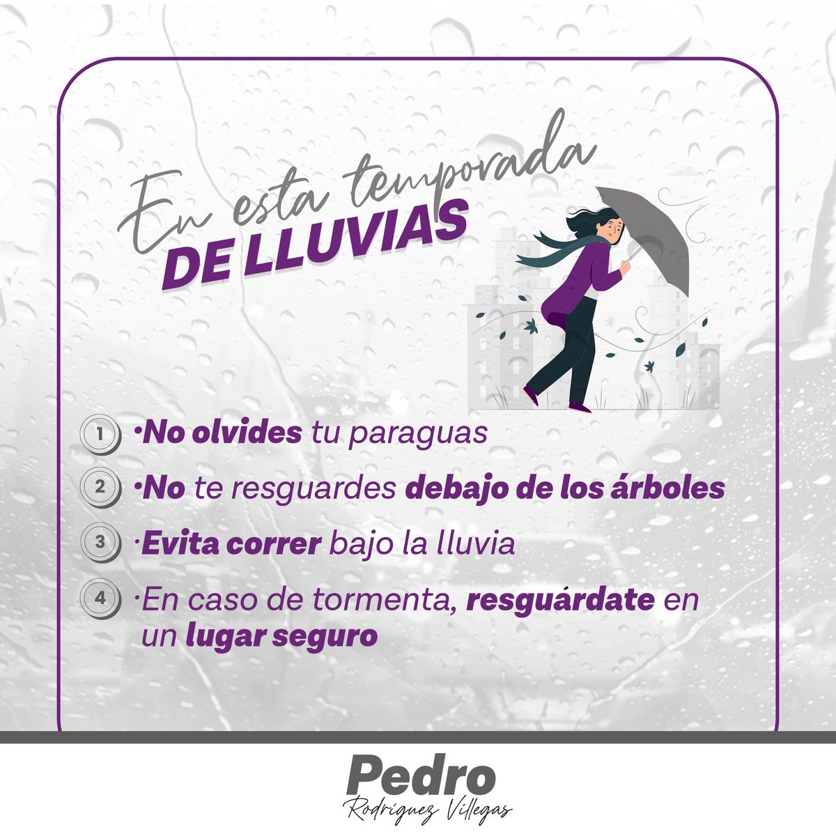 Pedro_RVillegas's tweet photo. En esta #temporadadelluvias recuerda cuidar de ti y los tuyos. ☔️

#tipsdeldia https://t.co/E8mzh9ZO6I