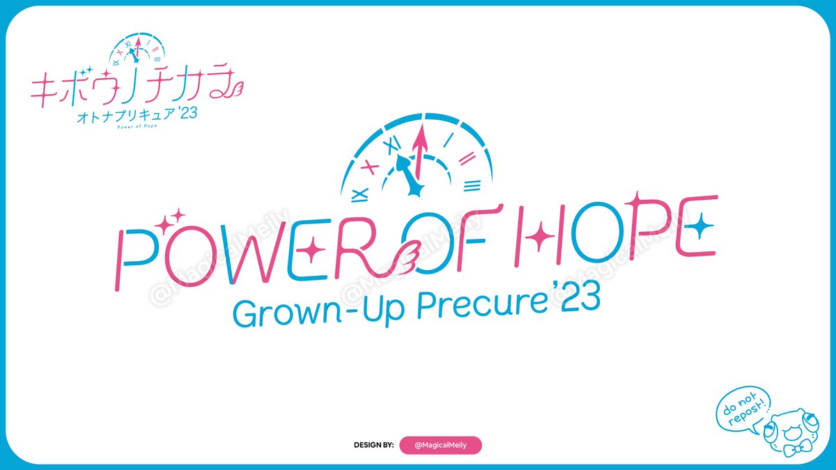 MagicalMeily's tweet photo. Made an English version of the Kibou no Chikara Precure logo 🦋🕙 Excited to see it in October *Fanmade #プリキュア #Precure #MeilyDesign https://t.co/MmtHjhP3EE
