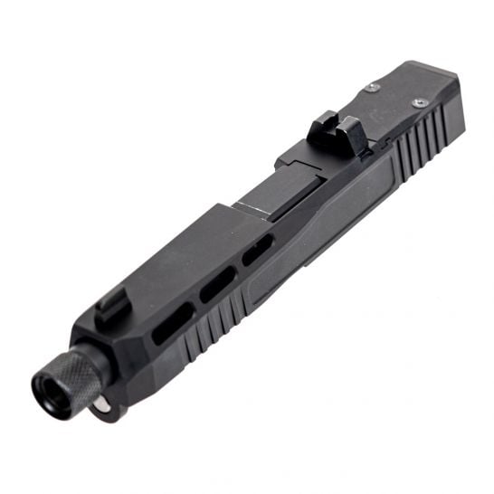 PSA complete Dagger G19 compatible slide assembly with RMR pattern optics cut, forward mounted Ameriglo lower 1/3 co-witness sights, and threaded barrel for $199/ea currently here: mrgunsngear.org/3HIfILS

#build #3dprinter #ghostgun