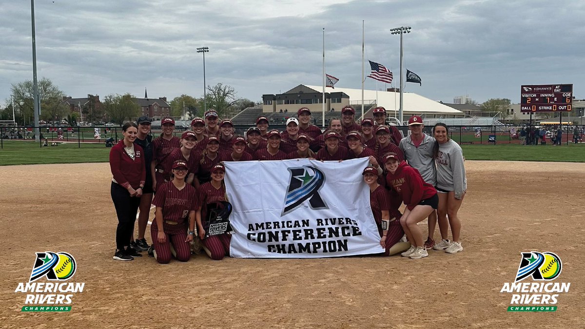 .<a href="/CoeAthletics/">Coe Athletics</a> Claims the 2023 <a href="/AmerRiversConf/">American Rivers Conference (A-R-C)</a> Softball Regular Season Title Outright

#rollriversSB

📰: bit.ly/3Mcs2XD