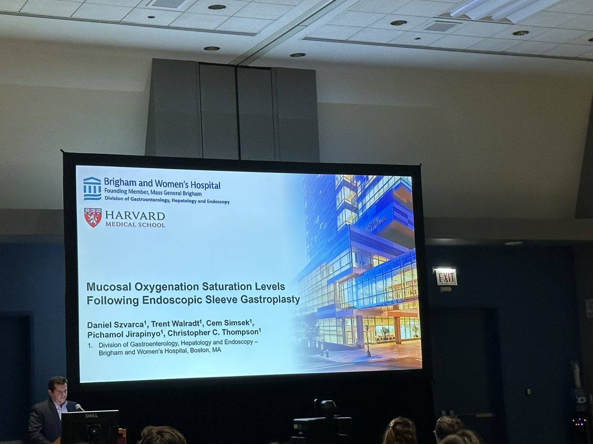 ThomasWangMD's tweet photo. Shout out to @danielszvarca outstanding 1st year GI fellow for his oral presentation on new technique on mucosal O2 sat during ESG @SighPichamol @MetabolicEndo @BrighamGI https://t.co/uJ7C61s9fY