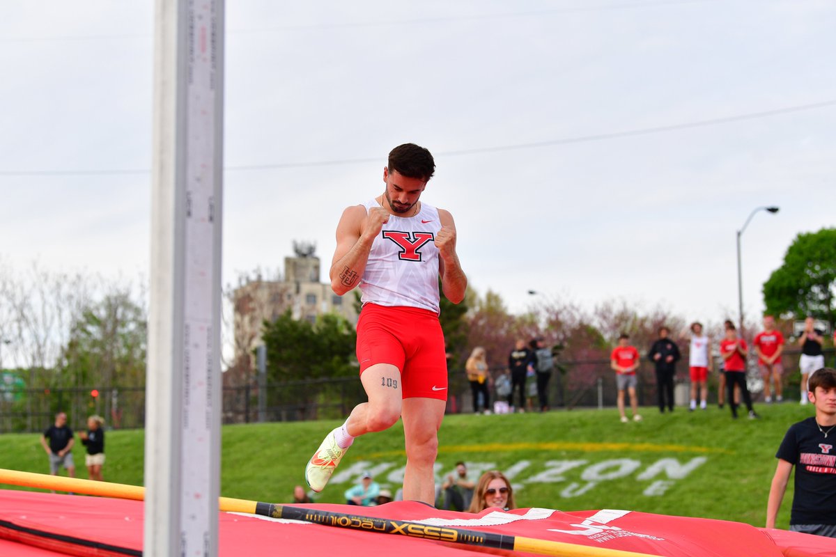 YSUTrackFieldXC's tweet image. Horizon League Championships
Men's Results - Pole Vault

🥇 Wyatt Lefker - 5.30m (MEET RECORD)
🥈 Dorian Chaigneau - 5.20m
🥉 Blake Sifferlin - 5.10m

That's four straight wins for Wyatt in the event!

#GoGuins 🐧 // #FlyWithTheY 🤘