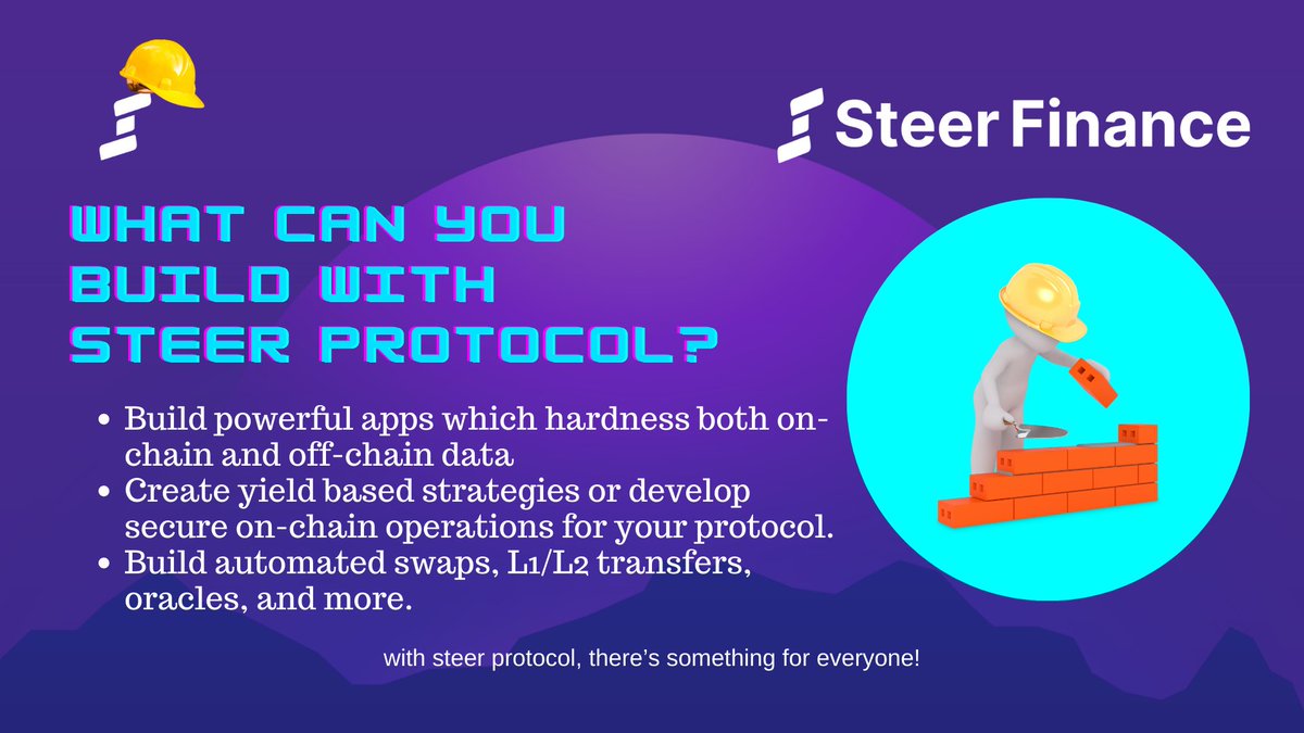 0xprime_'s tweet image. Looking for a platform to build your DeFi project? Look no further than Steer Protocol! With our intuitive user interface, you can design and launch your own blockchain-based projects with ease. 
#DeFi #SteerProtocol #cryptocurrency #blockchain 

1/3