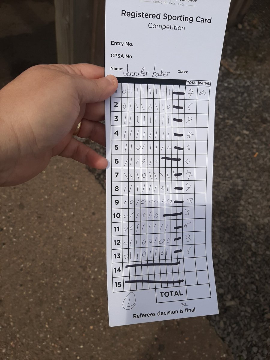 Kibworth yesterday. Shot the first 8 stands well and was happy until Stand 9. Target dropping off a high bank into a valley below my feet did for me there. Then wobbled the rest of the way around, trying too hard not to miss resulting in measuring lead and a slow gun. 72.