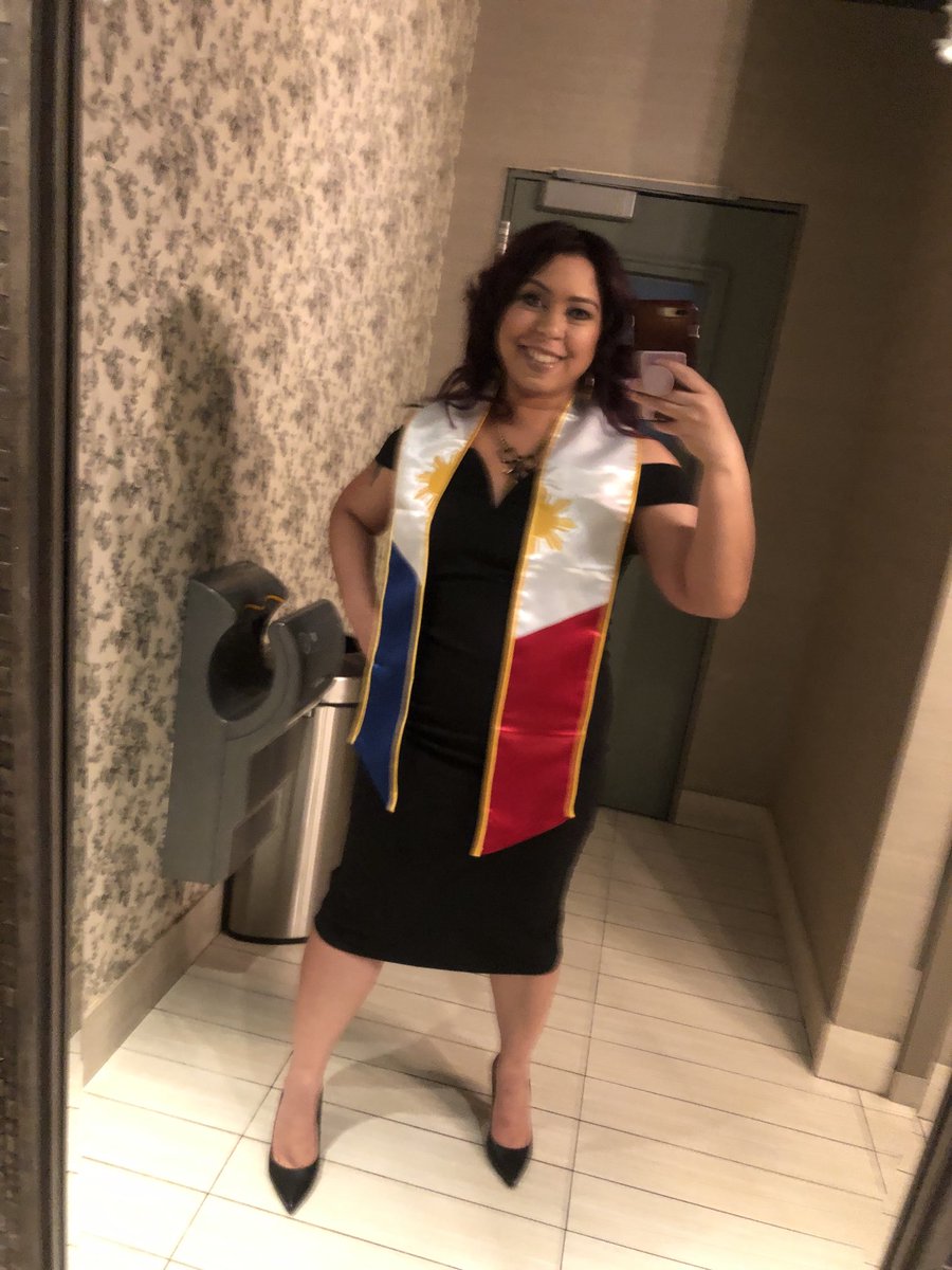 whodoulovenow's tweet photo. Blurry pic. Check out this awesome stole with the Philippines flag that my older cousin, my Ate Grace gifted me!
#cccgrad https://t.co/aZe5M4k8jl