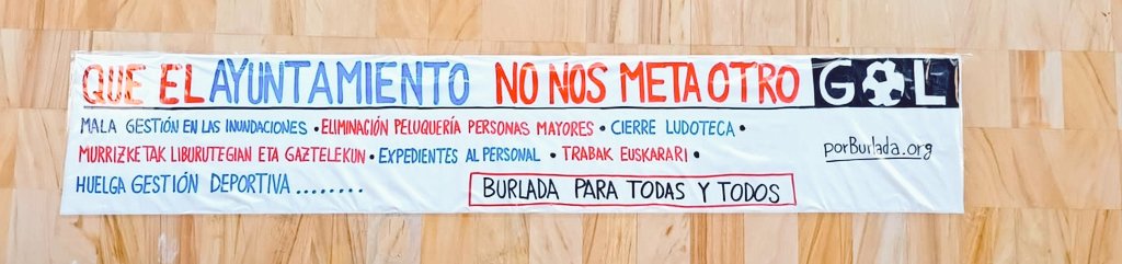 PorBurlada's tweet photo. ¡Que el Ayuntamiento de #Burlada  no nos metan ni un gol más!

Eutsi #Burlata!!!

#Osasuna #Copadelrey #CopadelRey2023 https://t.co/oMfM5S7CSv