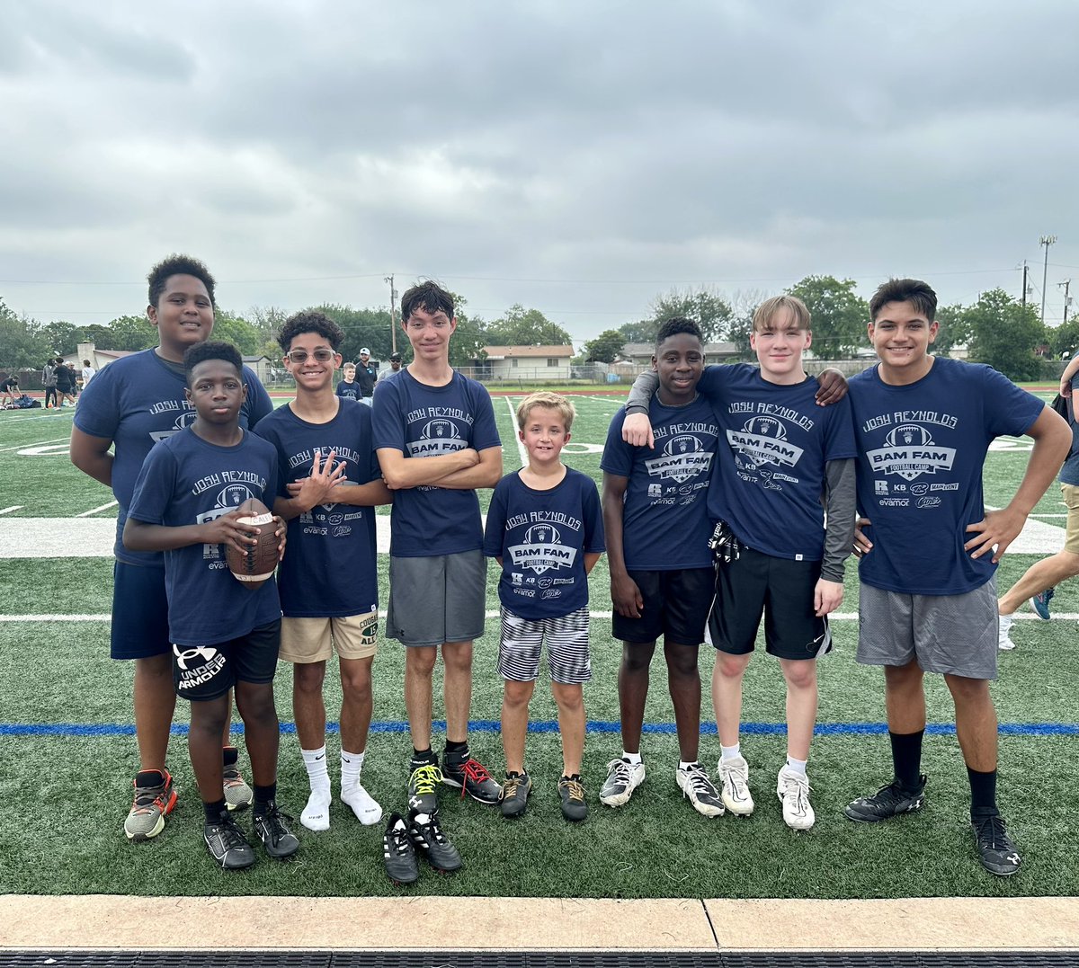 scott_kissee's tweet photo. Great morning at the @BamFam501c3 Josh Reynolds Camp! @J_Rey_11 does it right by giving back to the John Jay/San Antonio community. A few Cougars made it across town from the Installation @JBSA_Official to participate. @FSHISD @RGC_MS_HS #serviceb4self https://t.co/1VCKvZfipO