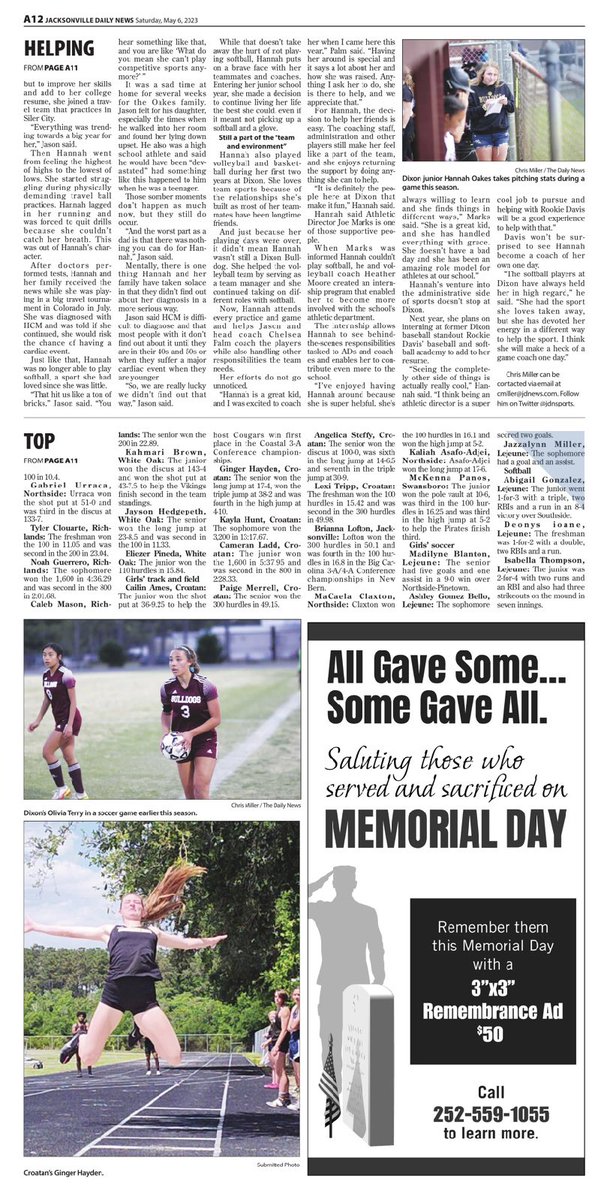 The local sports coverage in today’s print edition 🗞️ 📰 

<a href="/11hannahoakes/">Hannah Oakes</a> <a href="/DixonSportsInfo/">Dixon Bulldogs Athletics🚌</a> @DixonHSsoftball <a href="/Coach_Palm/">Coach Palm</a> <a href="/Coach_SavageD/">Derrick Savage</a> <a href="/joshnking1/">Josh King</a> <a href="/CissyHayden/">Cissy Hayden</a>