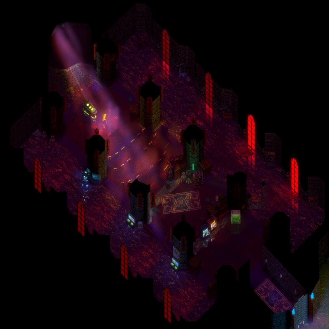 LucasVarneyDev's tweet photo. We've been going back and polishing some of the game's early levels this week. Here's a sneak peek at @eli_sarek's updates to E1M2!

#screenshotsaturday #indiedev #nbtds https://t.co/Kfl0OVwJSs