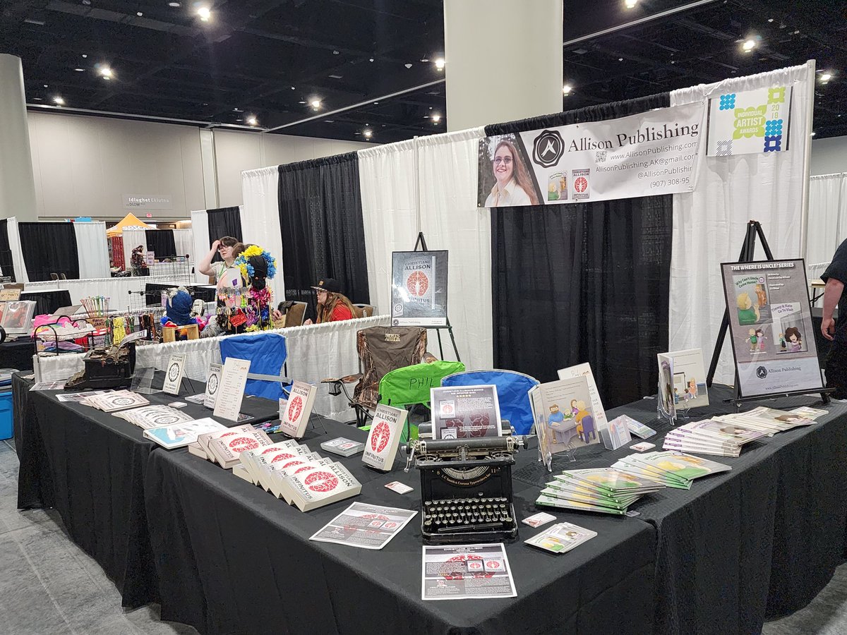 cjallison7's tweet photo. Come visit us at Arctic Comic Con 2023! Today and tomorrow at the Dena'ina Center in Anchorage. 

#Alaska #ComicCon #ArcticComicCon #Cyberpunk #LocalAuthor https://t.co/gJ9umROxqK