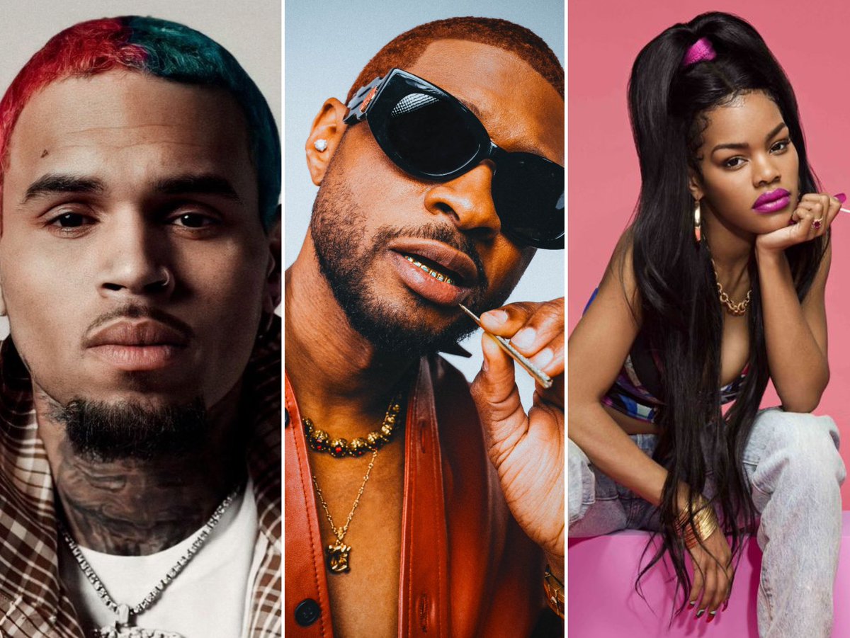 PopCrave's tweet photo. Chris Brown and Usher got into an argument that reportedly turned violent at Brown’s 34th birthday party, according to TMZ.

Usher tried to calm Chris down while he was yelling at Teyana Taylor for not talking to him. He was later seen with what appeared to be a bloody nose.

🔗: https://t.co/CMiy0MbdgK