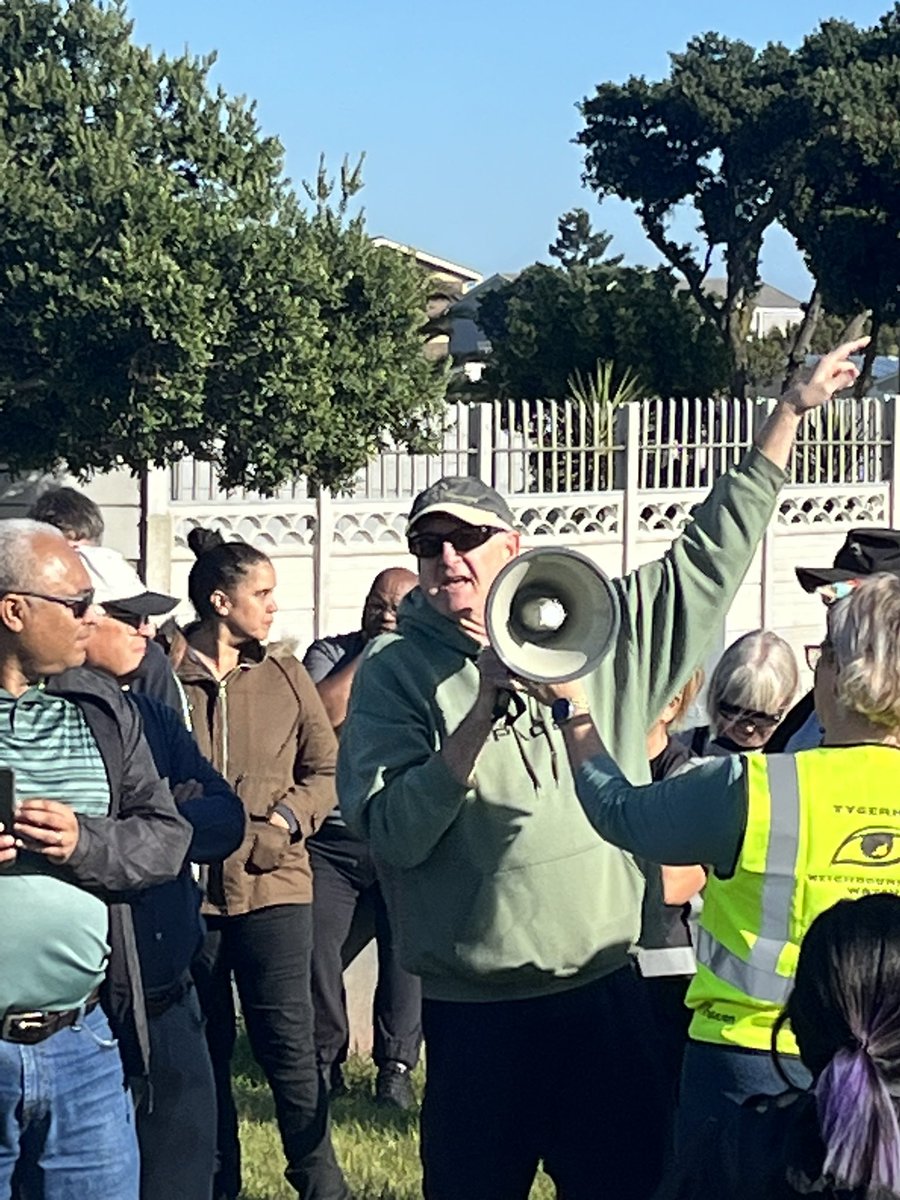 Congrats and thank you to all who ventured out this morning to voice their concerns about illegal building going on in our area. #tijgerhof #standtogether #eddieedwards #deputymayor #cityofcapetown #sanddrift    #