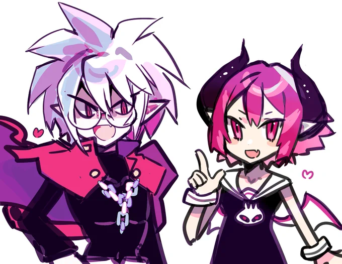 mao and beryl x2 from memory for two anons on tumblr. they were too easy by default for me so i also tried to do the deliquent ones from drpg </3