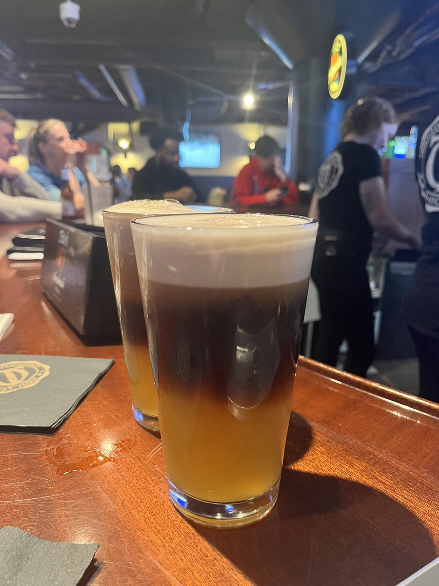 KevinHearns's tweet photo. Americans drinking this - 1/2 blue moon 1/2 Guinness … should be illegal https://t.co/rYdGyU9DDq