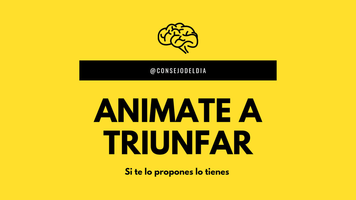 consejodeldia's tweet photo. @consejodeldia #consejodeldia 

#Animateatriunfar 
Triunfar es solo tomar la inquebrantable decisión de lograrlo.
Toma la decisión avanza incansablemente y triunfar en lo que te propongas será inevitable https://t.co/hv3PMvdD6o