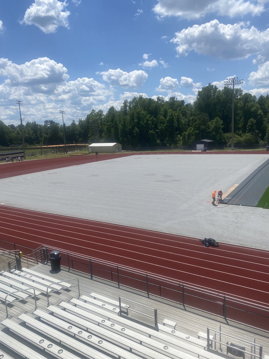 Turf laying has begun. Won’t be long now.