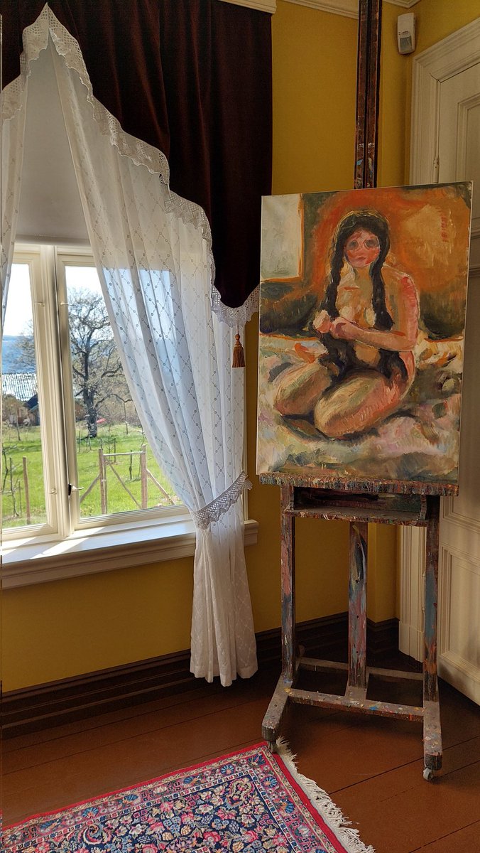 NicolettiStef63's tweet photo. Today , Petter Olsen, owner of the house and passionate collector of #Munch paintings, opened the doors of Nedre #Ramme to a group of friends, to share the results of the 11 years long, meticulous restoration of Munch's house. https://t.co/3eQNXCHgeI