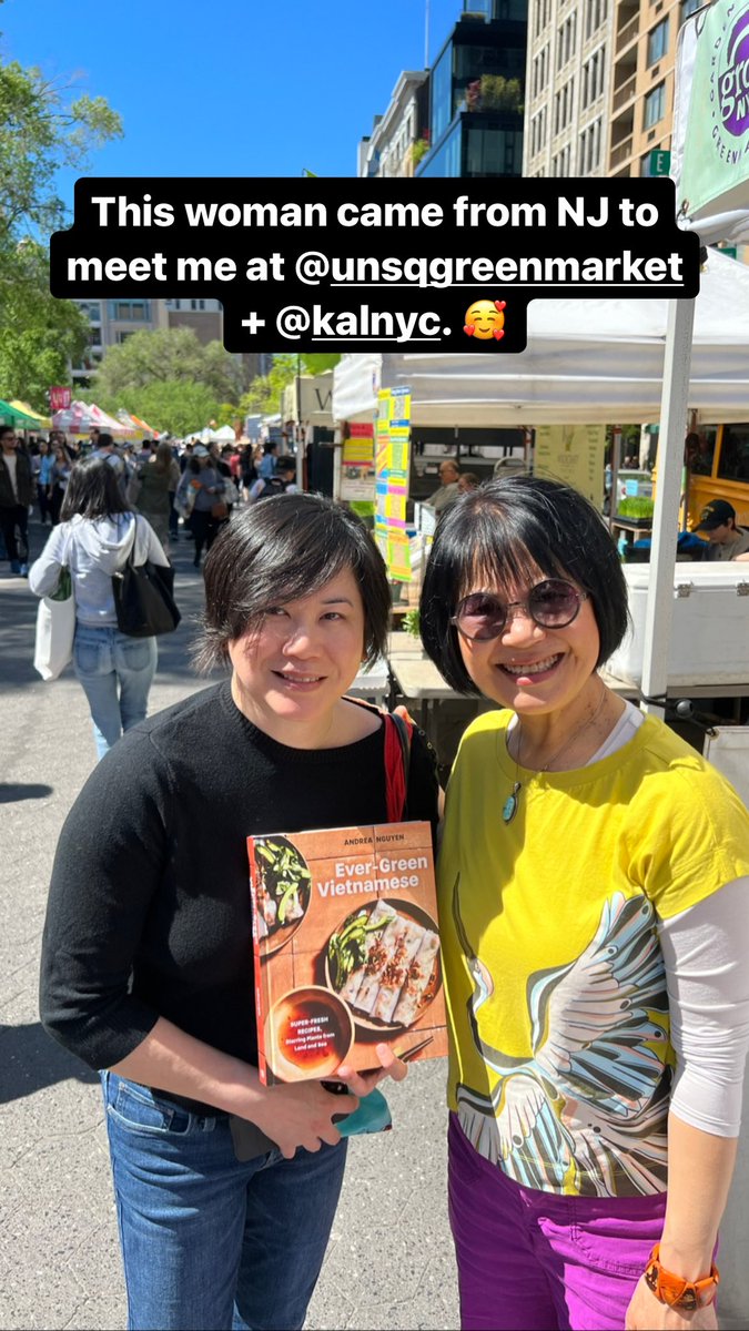 aqnguyen's tweet photo. TY @GrowNYC + @kalnyc for inviting me to sign EGV at the Union Square mkt. So many highs meeting readers and cook. I fangirled when  @marionnestle stopped by. She looked at the book and told the crowd to buy it! Signed copies available at https://t.co/948Ox6Rpls https://t.co/a8UGr4HHsi