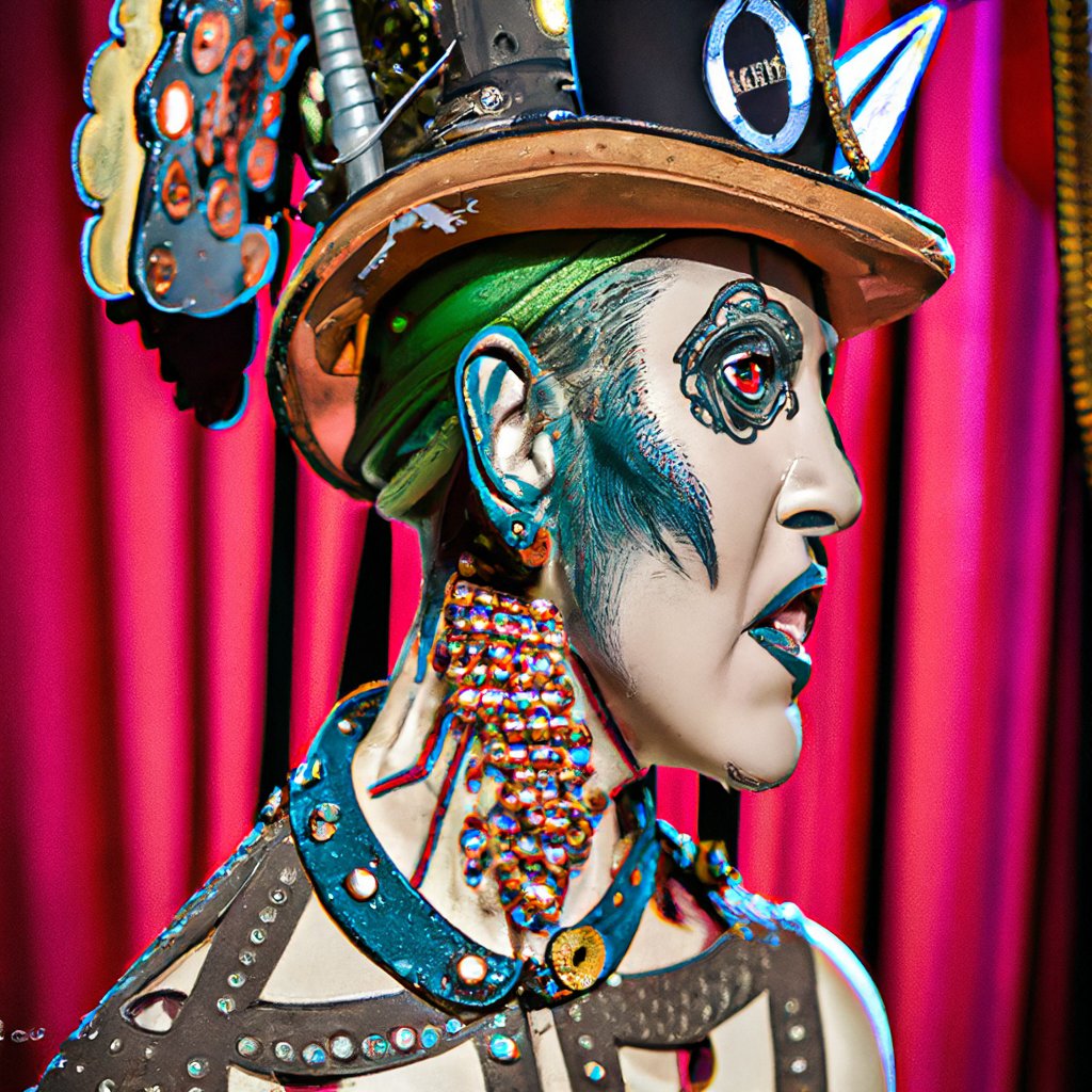 steampunkcircus's tweet photo. #stablediffusion image from the circus to #deepfloyd  @deepfloydai That is quite something. Reminds me of Disco Diffusion. #aiart #aiartist @StabilityAI #diffusion https://t.co/4V6Vo29Vc8