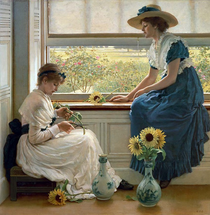 Marzena99557145's tweet photo. George Dunlop Leslie (1835–1921), Sun and Moon Flowers, 1890
oil on canvas
Guildhall Art Gallery, London https://t.co/5o93mnMP0r