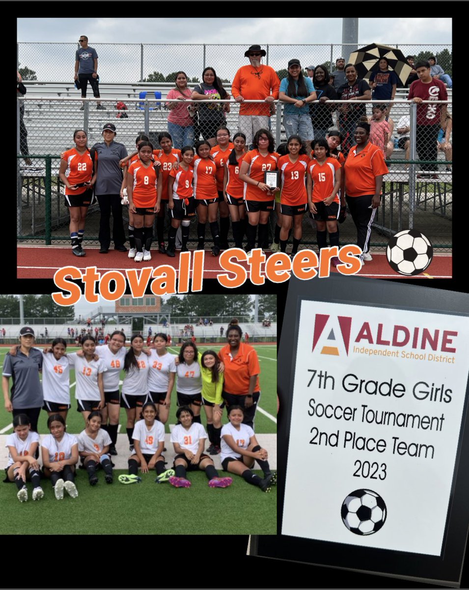✨Congratulations girls!!!✨
We’re so proud of y’all!!!👏👏👏
Go Stovall Steers!!! 🥈🖤🧡
#proudmom 💕 #soccergirls #stovallsuccess @StovallMS_AISD @AldineISD @ChiquitaSanders