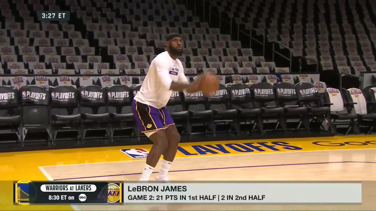 LeBron James is at Crypto 5 hours early. He knows he has to take care of  business and what time it is. #LakeShow