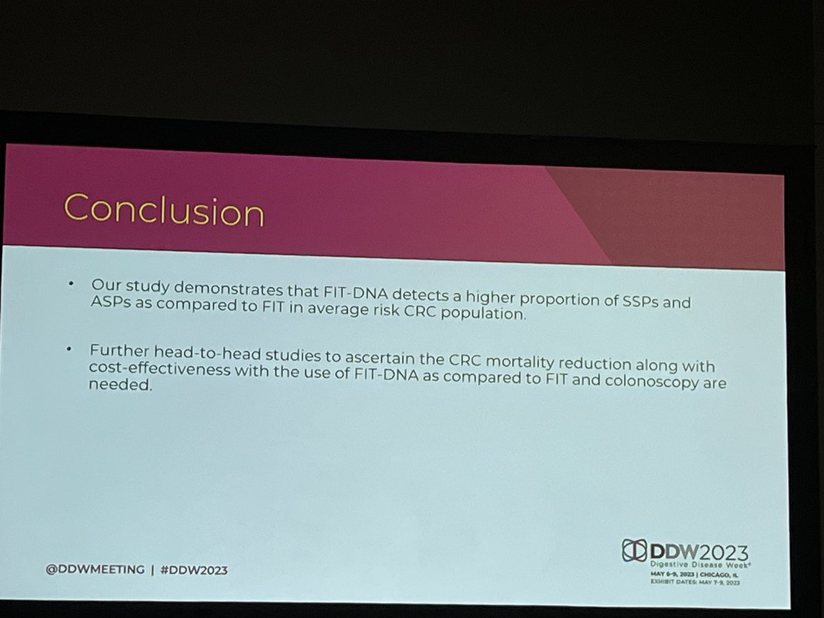 Miguel Regueiro (@mregueiromd) on Twitter photo <a href="/RajatGargMD/">Rajat Garg</a> #DDW2023 Nice study showing FIT DNA showing higher proportion of sessile serrated polyps and advanced polyps detected compared with FIT <a href="/CleClinicMD/">Cleveland Clinic MD</a> <a href="/ChahalPrabhleen/">Prabhleen Chahal MD,MASGE,FACG</a> <a href="/MichelleKimMD/">Michelle Kim</a> <a href="/JPAchkarMD/">Jean-Paul Achkar</a> <a href="/AmandeepSinghMD/">Amandeep Singh</a> <a href="/RajatGargMD/">Rajat Garg</a> #DDW2023 Nice study showing FIT DNA showing higher proportion of sessile serrated polyps and advanced polyps detected compared with FIT <a href="/CleClinicMD/">Cleveland Clinic MD</a> <a href="/ChahalPrabhleen/">Prabhleen Chahal MD,MASGE,FACG</a> <a href="/MichelleKimMD/">Michelle Kim</a> <a href="/JPAchkarMD/">Jean-Paul Achkar</a> <a href="/AmandeepSinghMD/">Amandeep Singh</a>
