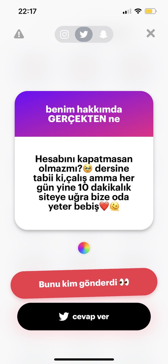 aşkım inanki bende kapatmak istemiyorum ama açık olunca sürekli giriyorum ve ders çalışamıyorum o yüzden kapatıyorum bebeğim