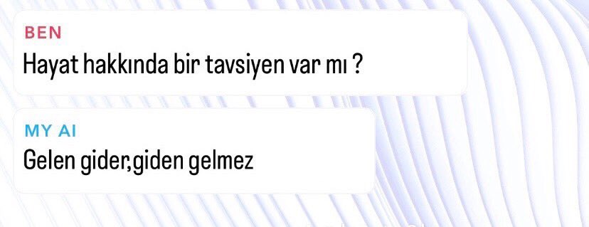 bugün yapay zekadan gerekli verimi aldım