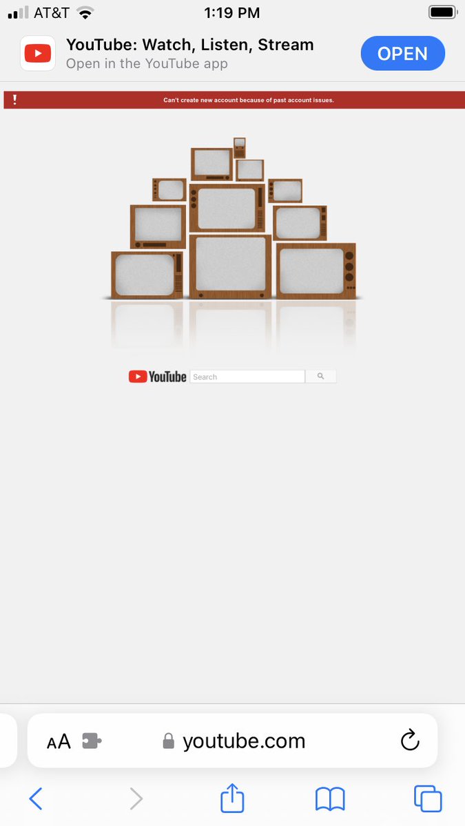 emersonthis's tweet photo. @TeamYouTube you pinpointed my dilemma. My account got suspended for unknown reasons (I literally never post videos or comments). I couldn’t find any explanation so I deleted it. And now I can’t creat a new account or fix the old one. Help! 😅 https://t.co/PQoCYZfB1i