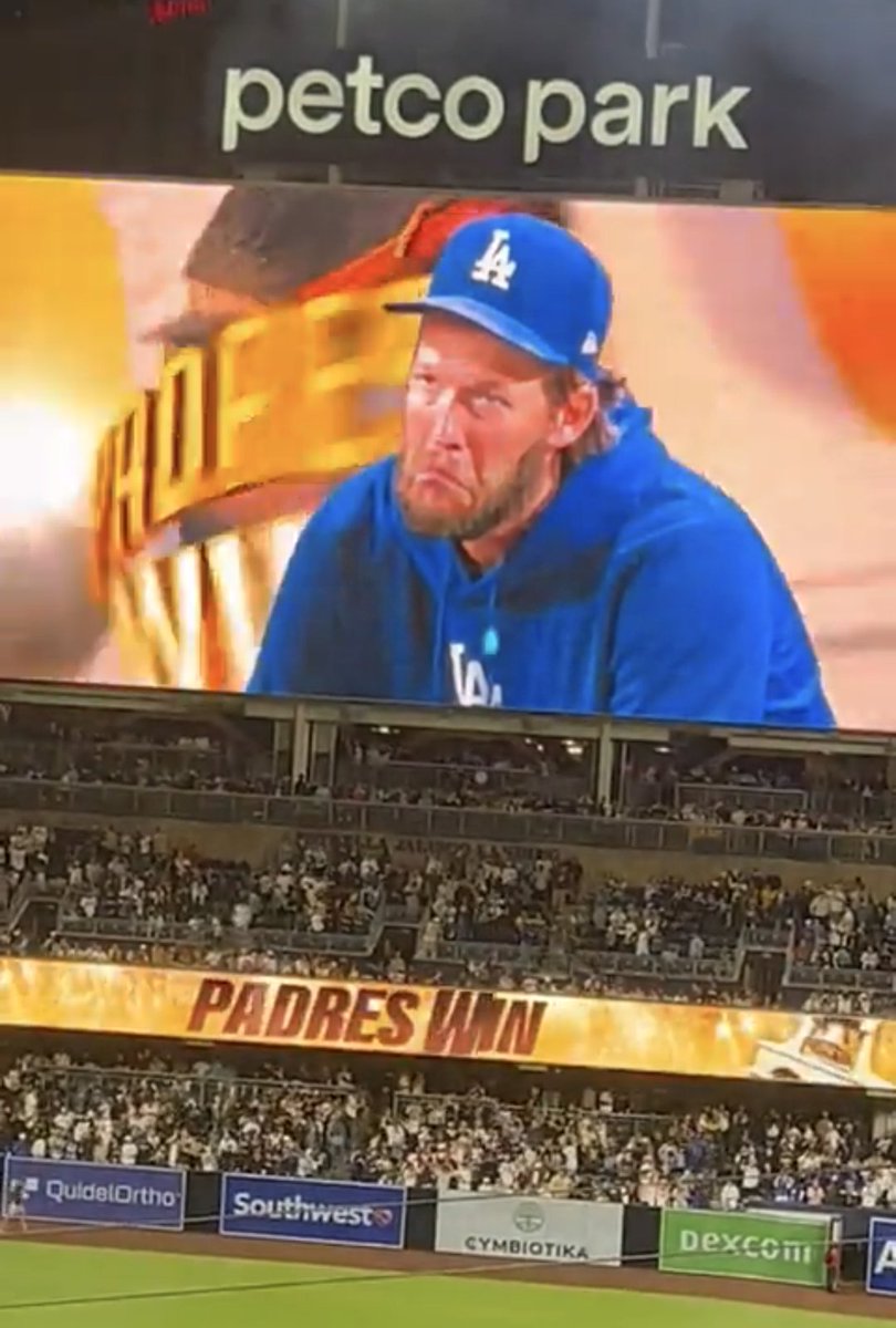 DanClarkSports's tweet photo. OPINION: #CryingKershaw Jumbotron

While Padres fans got a good laugh for a few minutes, was it really worth stooping that low? The Padres are the least accomplished team in pro sports. They've spent $246m to be a few games over .500. Kershaw is a champion of the game and is a quietly spoken, humble, genuine and likeable guy. It's also foolish to play cheap games like this in early May - it's a long season and people don't forget. Classless, provocative and completely unnecessary. The arrogance is astounding and only alienates a team with several disliked players even further.