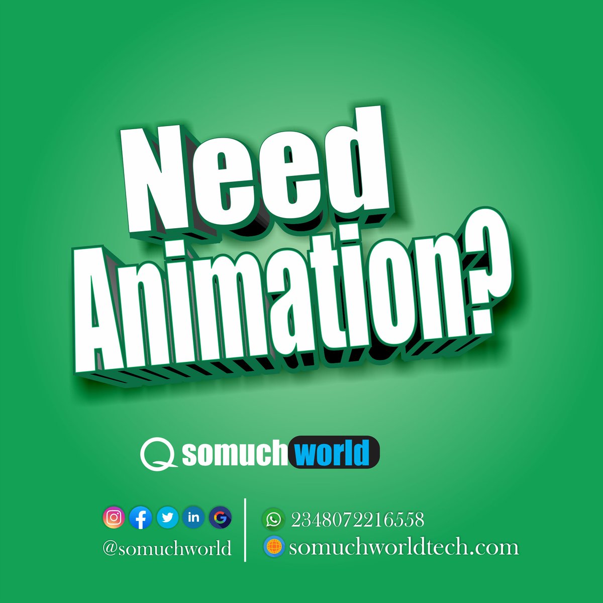 somuchworld's tweet photo. Do you need 3D animation for your business?
Contact us for your amazing 3D designs
#d #danimation #animation #blender #dart #dmodeling #motiongraphics #cinema #vfx #cgi #art #dartist #digitalart #design #drender #maya #render #dmodel #ddesign #blendercommunity #somuchworldtech https://t.co/caOQArsY9P