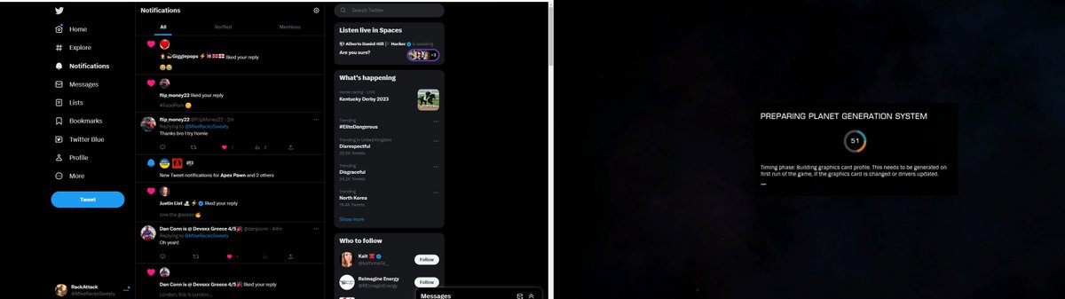 R4ck4tt4ck's tweet image. Dual screen Question 🙏

How do I stop the game on the right, main screen, minimising when I interact with the left screen (Twitter/OBS etc) please ?? #techsuport