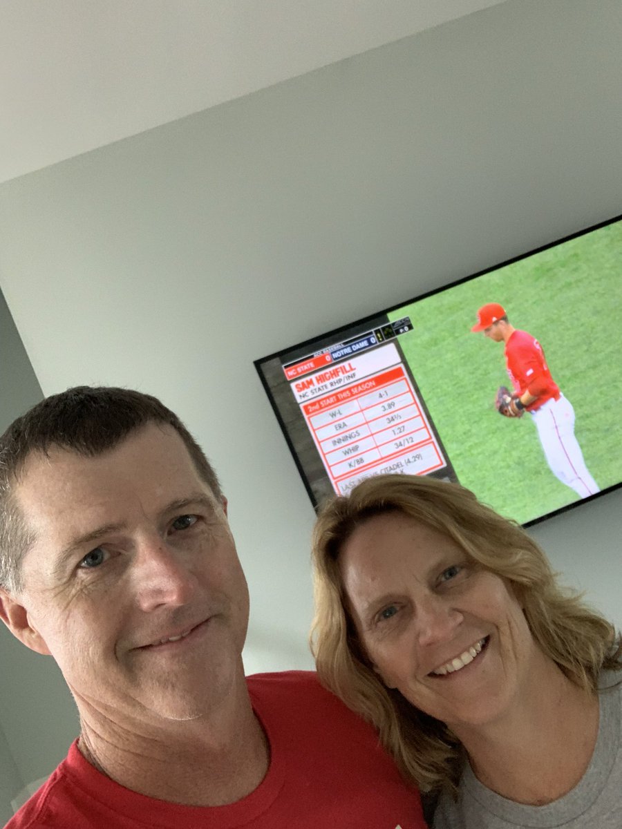 Parents celebrating graduation today without our #NCSTATE23 grad. Congrats @samhighfill11, you did it!