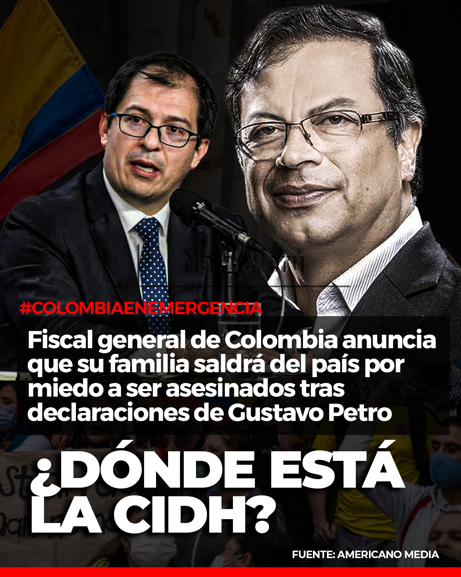 No A La Asamblea Constituyente on Twitter: "El fiscal general de Colombia, Francisco Barbosa, anunció este viernes que su familia saldrá del país a raíz de las declaraciones del Guerrillero Gustavo Petro. @