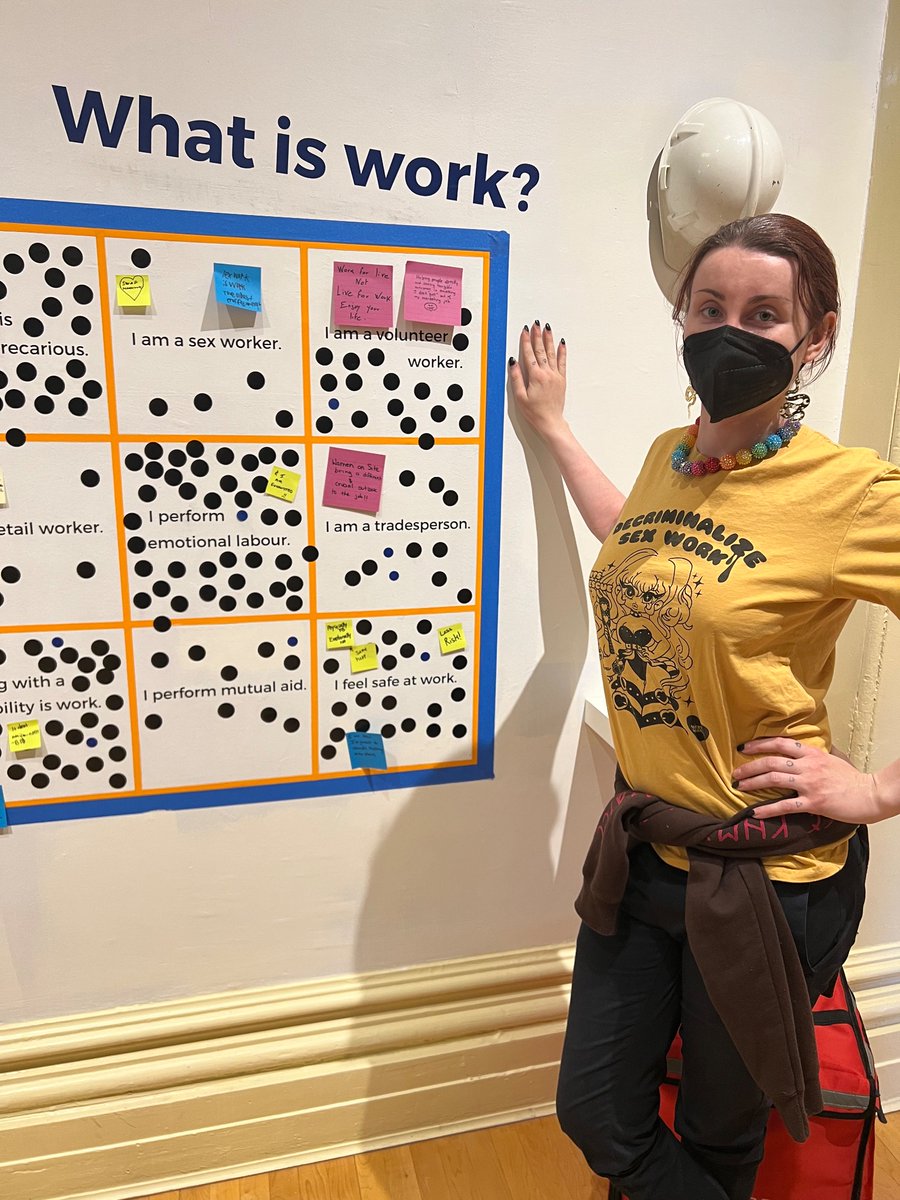 Thanks to the great group who came out for guided tour of Work In Progress today! 

We talked about sex work, dis/ability, universal basic income, changing definitions of work, commute pay, and more! Take part during your next visit!

#workinprogress