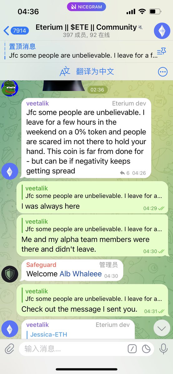 JessicaETH81's tweet photo. #eterium $ETE 消失两天的DEV回来了，现在34K，反转还是再次消失？赌博一下，过两天就开奖了。。。。 https://t.co/wzjqcdt54v