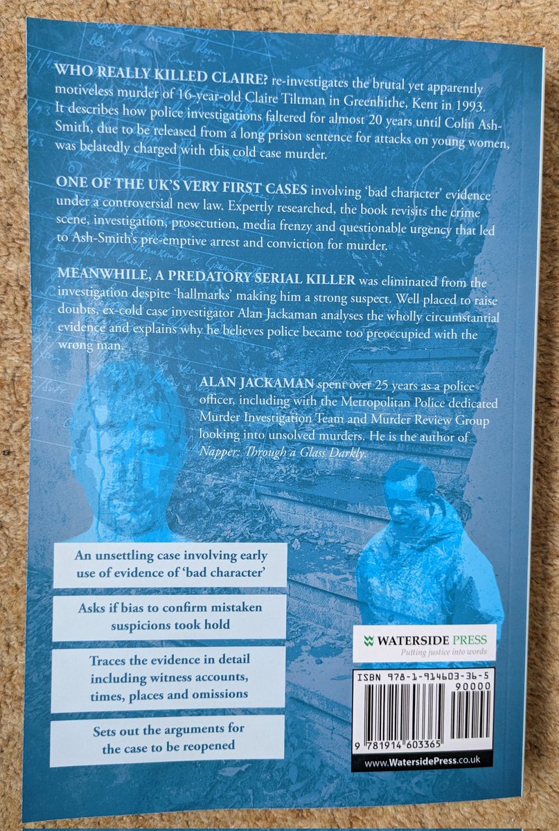wright_vw_uk's tweet photo. @lrcfs Well this book came out last week ... and if ever a case needed a second look it's this one.
#ClaireTiltman
= victim
#ColinAshSmith
= convicted
#RobertNapper
= the real prime suspect? https://t.co/JPMgFQoQ6y