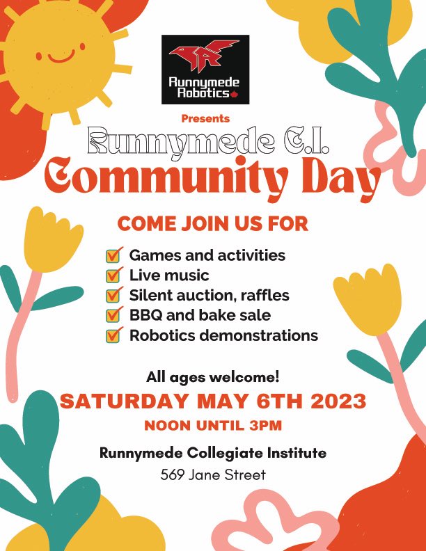 What a fun way to spend the afternoon! TY to @Team1310 from @RunnymedeCI for hosting Community Day, with games, activities, raffles, silent auction, live music, BBQ, bake sale, photo booth & robot demonstrations @CANFIRST