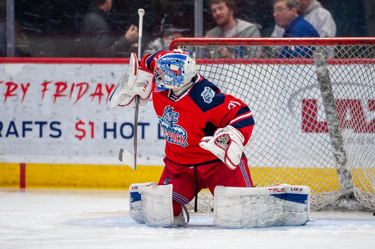 AlexThomasHWP's tweet photo. Two rounds into the Calder Cup Playoffs, @WolfPackAHL G Dylan Garand has been nothing short of stellar.

Garand is 5-1 with a .954 sv%, 1.17 GAA, and 2 shutouts.

He leads the playoffs in wins (tied w/ CV's Joey Daccord), sv%, GAA, and shutouts. https://t.co/TZh7cKsyL9