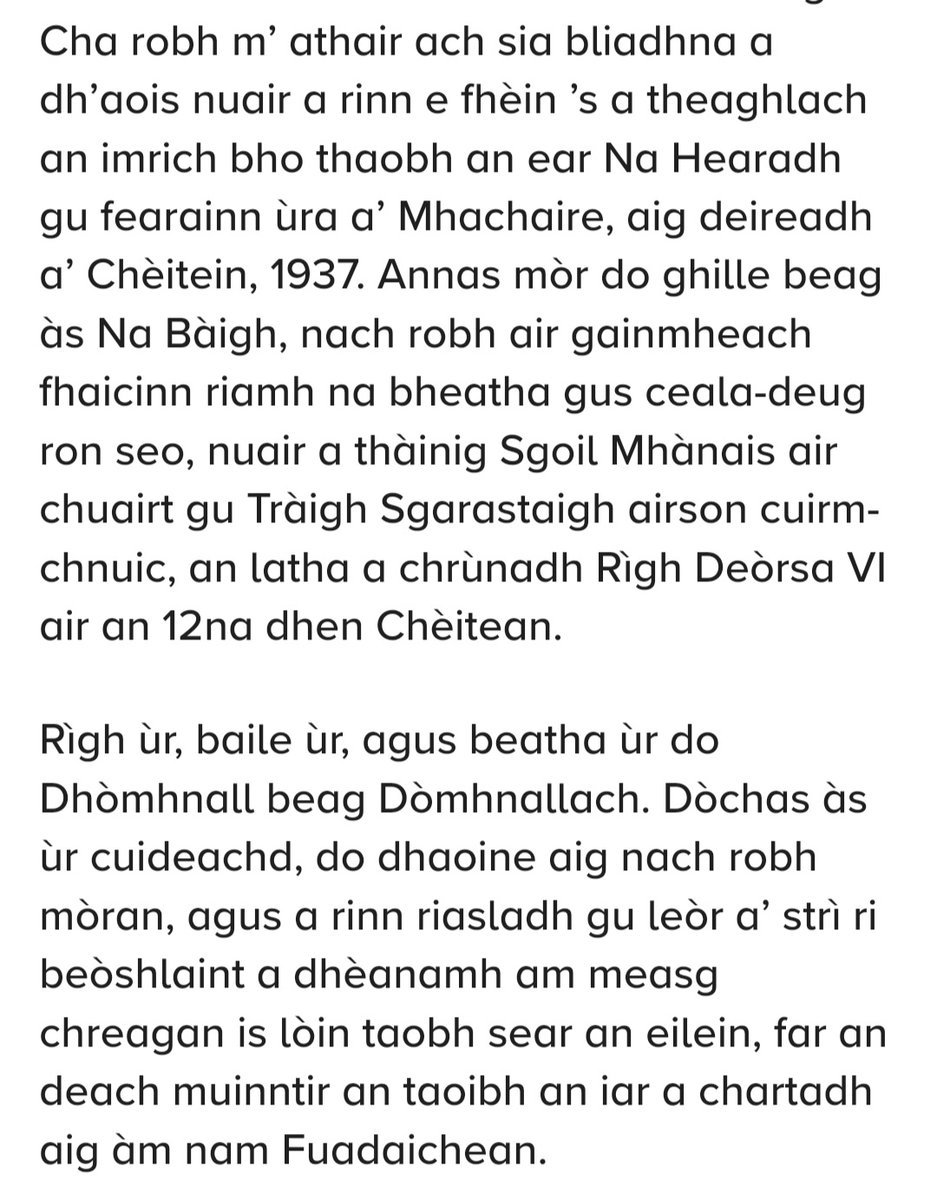 Bilingual piece I wrote last year for @scottishbktrust's Scotland's Stories. The first time my father saw sand - Coronation Day, 1937... 
 scottishbooktrust.com/scotlands-stor…