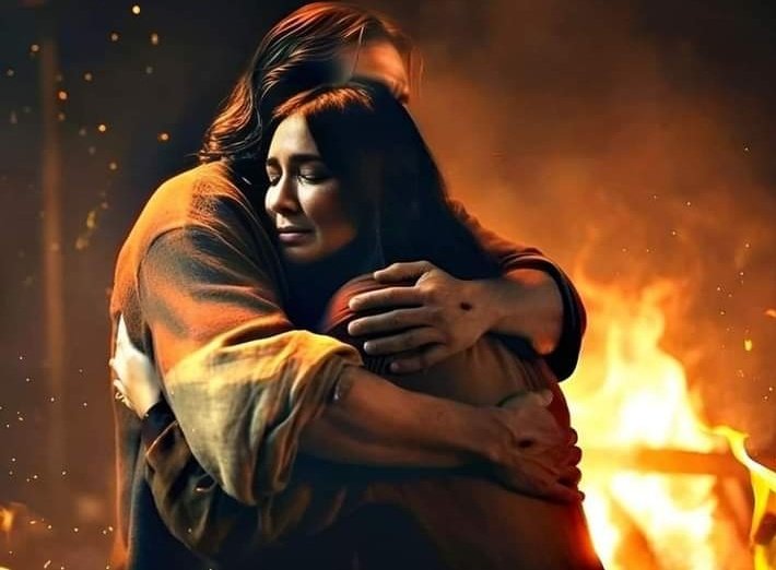 أبانا الذي في السماوات ، هوذا الذي تحبه مُتعب
لم يعُد يستطيع أن يحارب بعد 
ينظر إليك و يستسلم.🖤