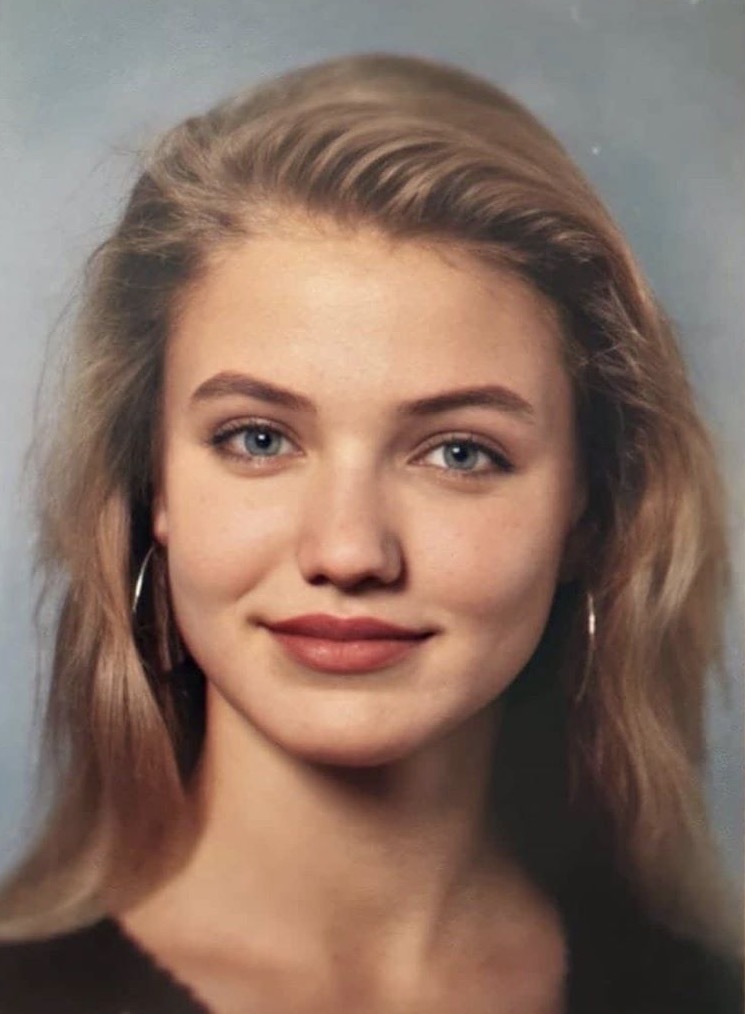 Cameron Diaz's yearbook photo, taken 1988. https://t.co/YdPUrcsJcN