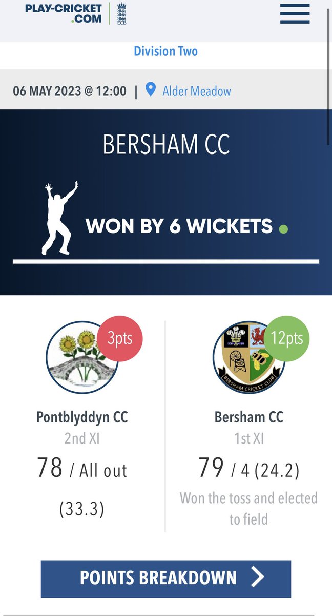 Bersham Cricket Club tweet media