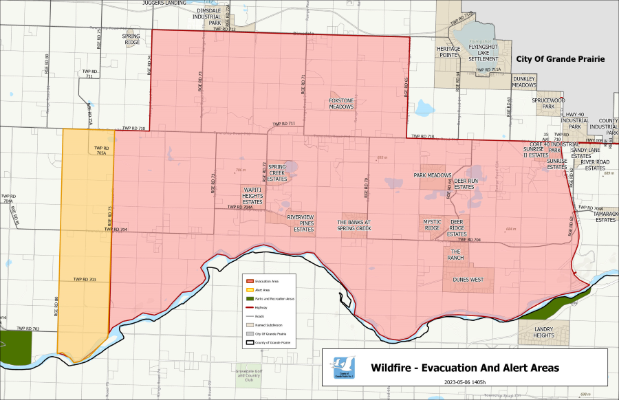 County of Grande Prairie on Twitter "Dunes West Wildfire Update 4 An