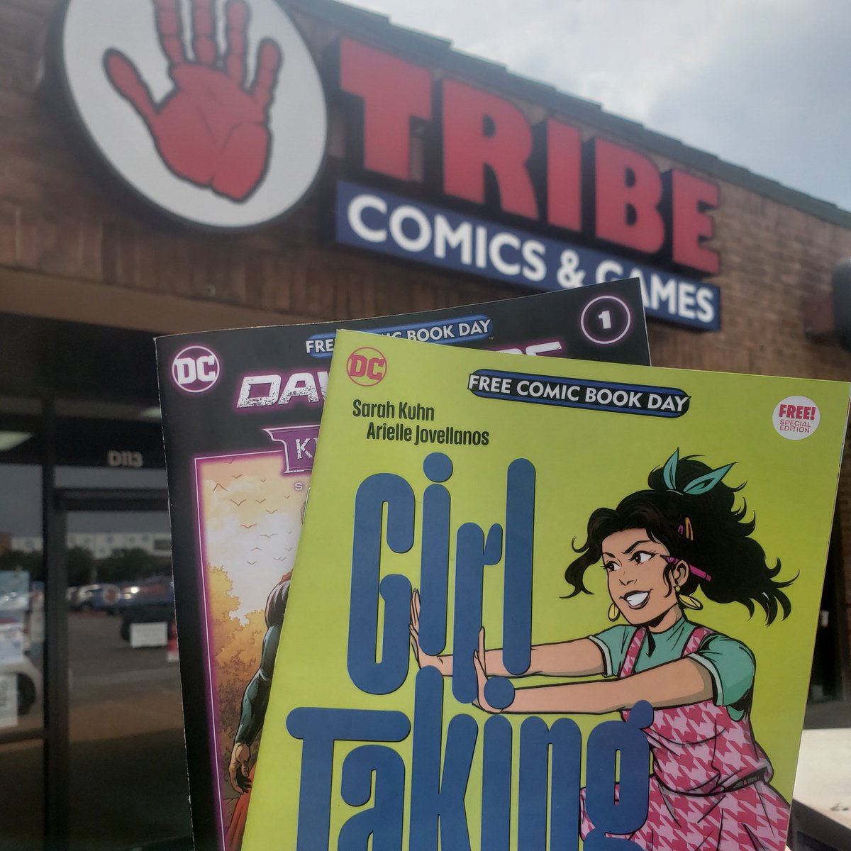 SJGames's tweet photo. Still time to visit your local comic and games store for #FreeComicBookDay! I checked out @Tribecag in South Austin and got some books, plus they're having sales! -HS https://t.co/nhLCBpu7lo