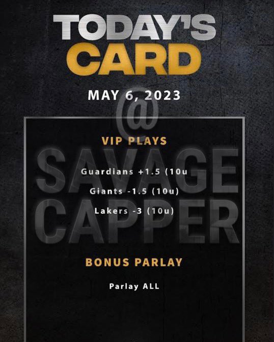 SavageCappers's tweet image. #PlatinumLocks #GamblingTwitter #Parlay #parley #MLB #NBA #NBAplayoffs #NBApicks #NBAbets #MLBpicks #MLBbets #sportsbets #sportsbettingpicks CAPPERS POSTED IN FREE TELEGRAM: SavageCappers 🔮 t.me/SavageCappers