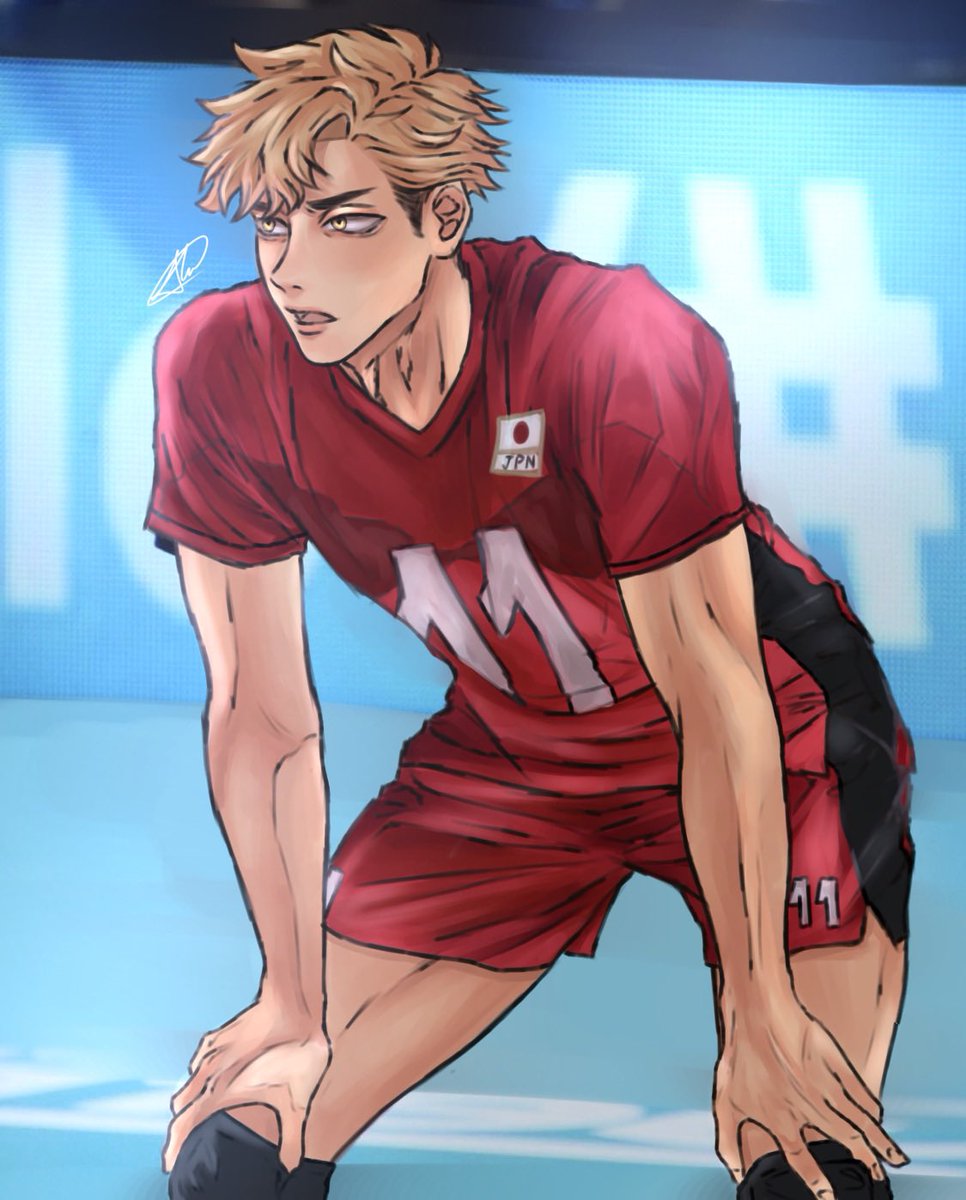 Al☆ on Twitter "Redrawing of Atsumu😋 ハイキュー volleyball Haikyuu 