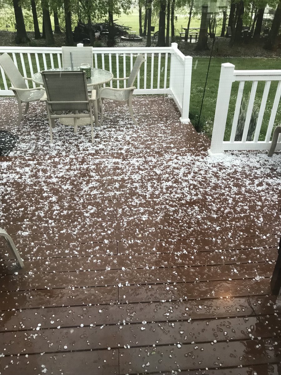 OchsVince's tweet photo. Glad hail wasn’t any bigger than MM peanuts, and it was smooth and perfectly round! https://t.co/J99irYZTin